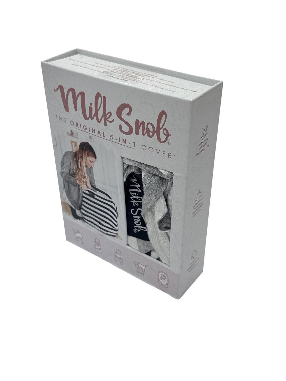 NWT - Milk Snob Original 5-in-1 Cover Grey Stripe
