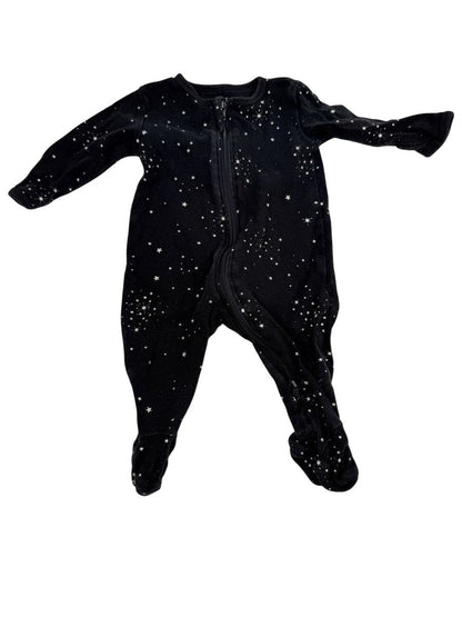 Petit Lem Star Print Footed Sleeper 3M