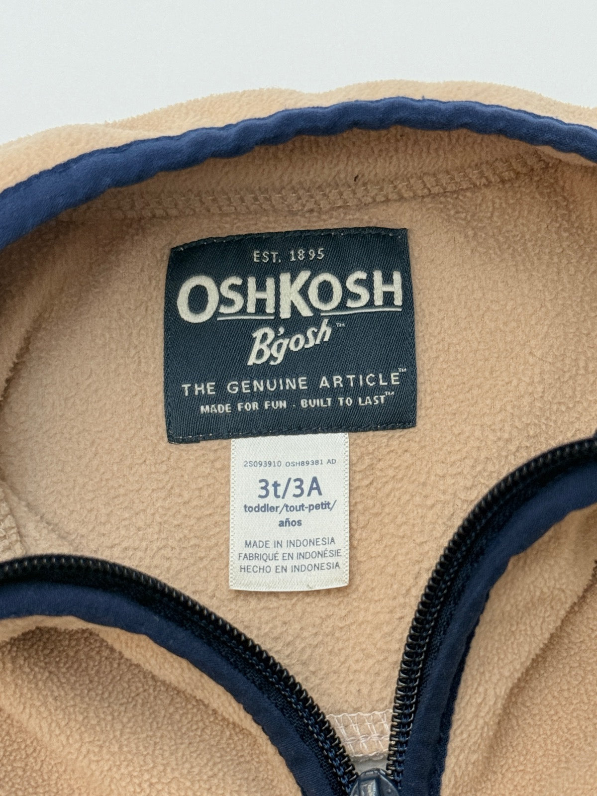 OshKosh B'gosh Fleece Quarter-Zip Jacket 3T