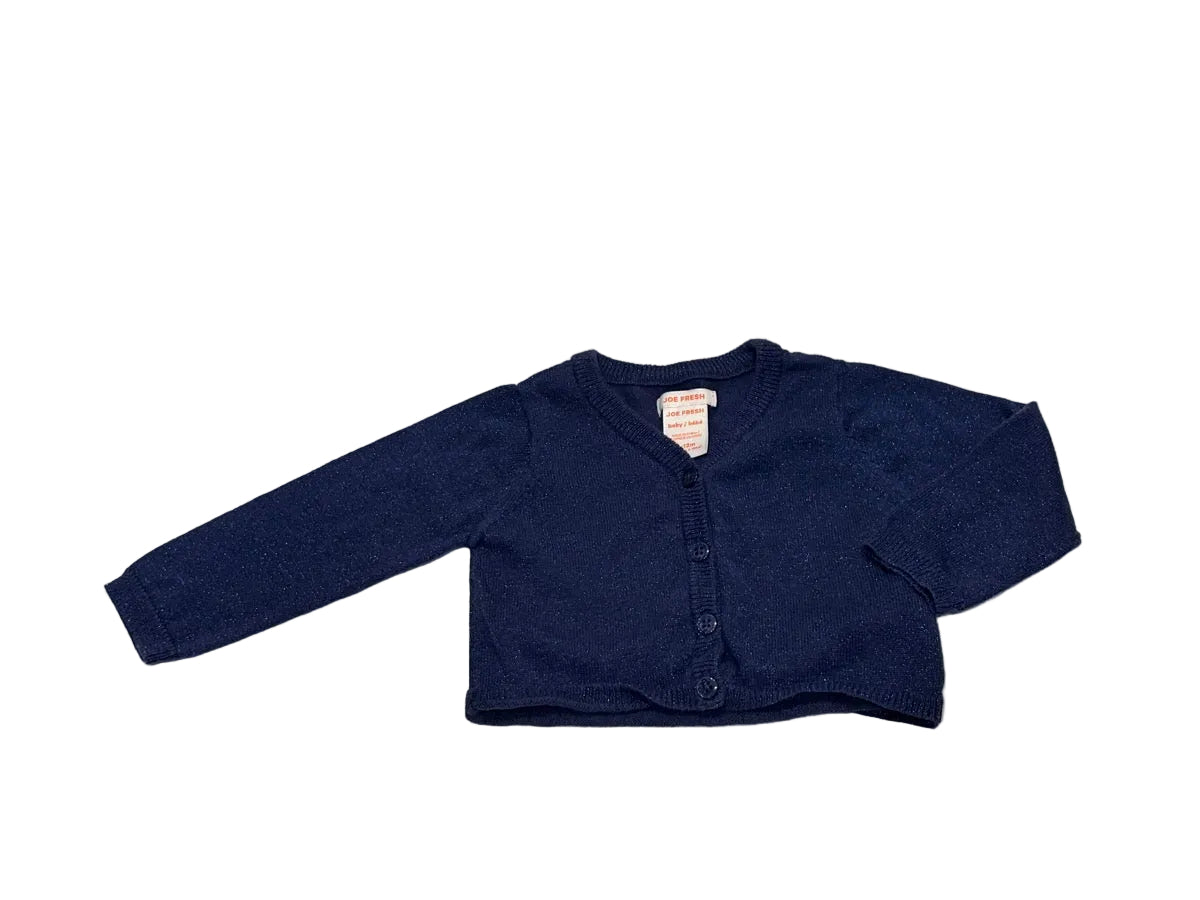 Cardigan Joe Fresh Navy Shimmer 6-12m