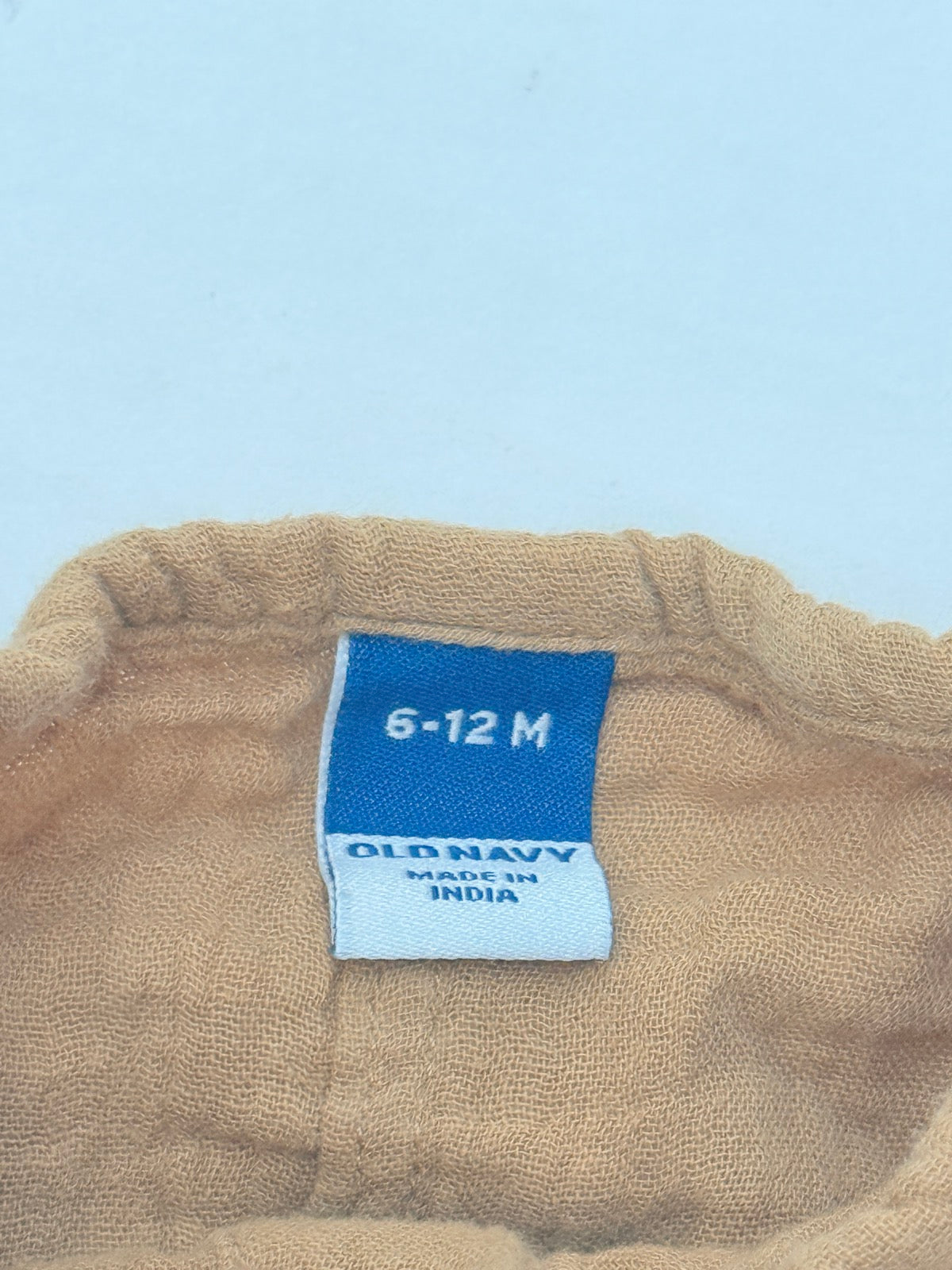 Old Navy Tan Muslin Cargo Romper 6-12M