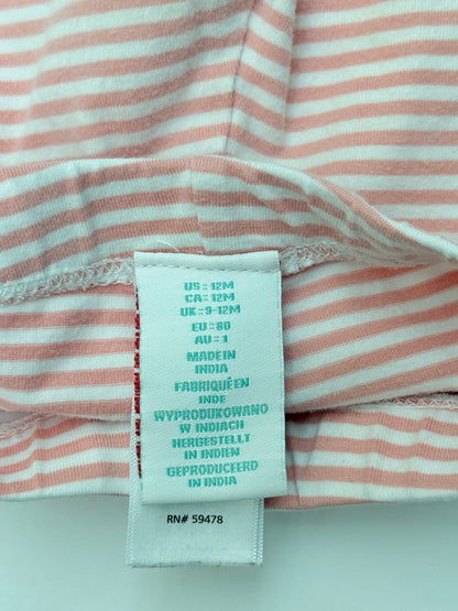 Pink Striped Leggings Size 12M