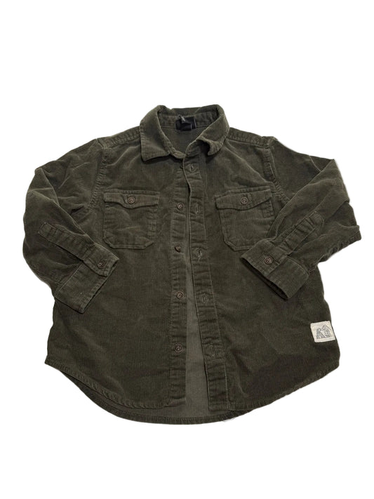 Art Class Olive Corduroy Button Shirt 3T