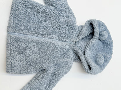 Carter's Grey Sherpa Bear Hood Jacket 12M