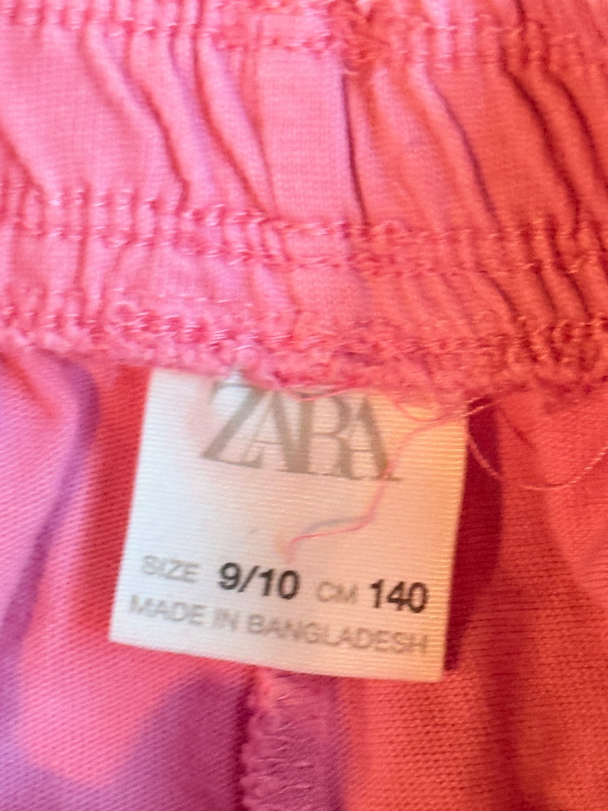 Zara Pink Drawstring Shorts Size 9/10