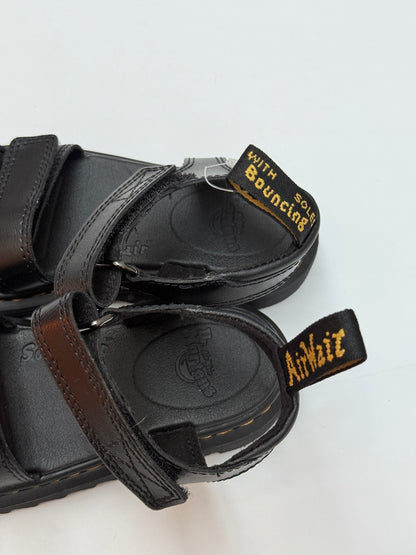 New- Dr. Martens Black Leather Strap Sandals US13