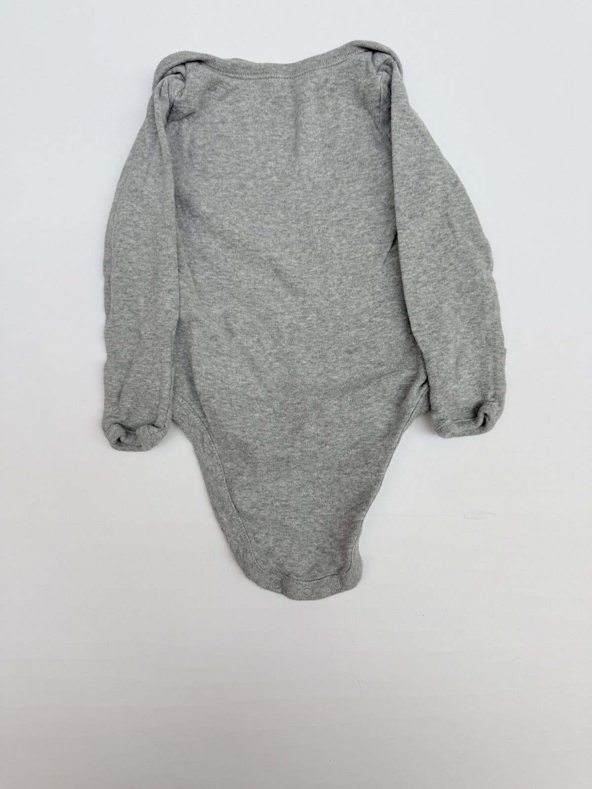 Baby Gap Gray Long Sleeve Bodysuit 3-6M
