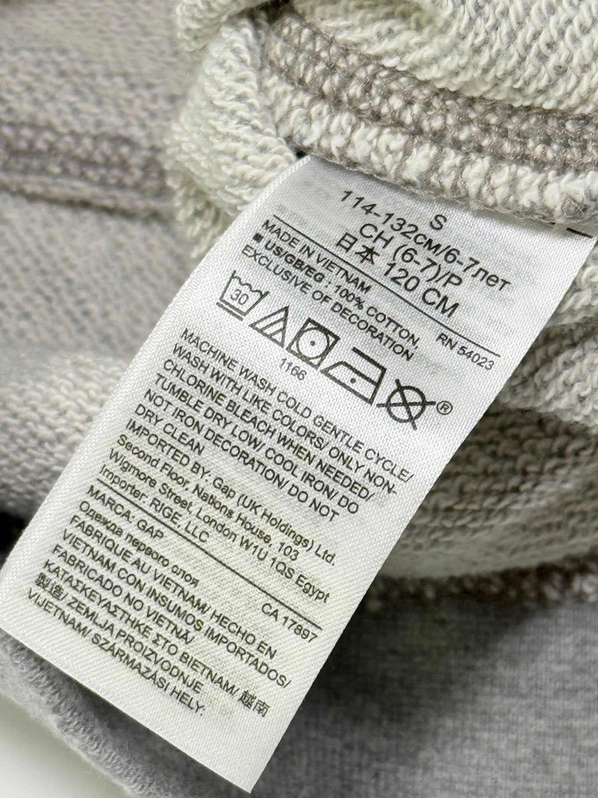 Gap Kids Gray Logo Zip Hoodie Size 6-7