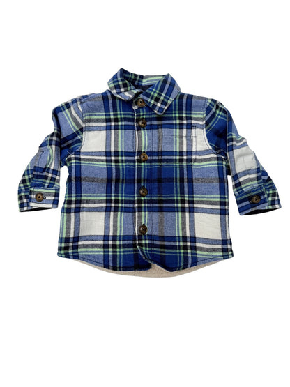 Carter's Sherpa-Lined Plaid Flannel Shirt 12M