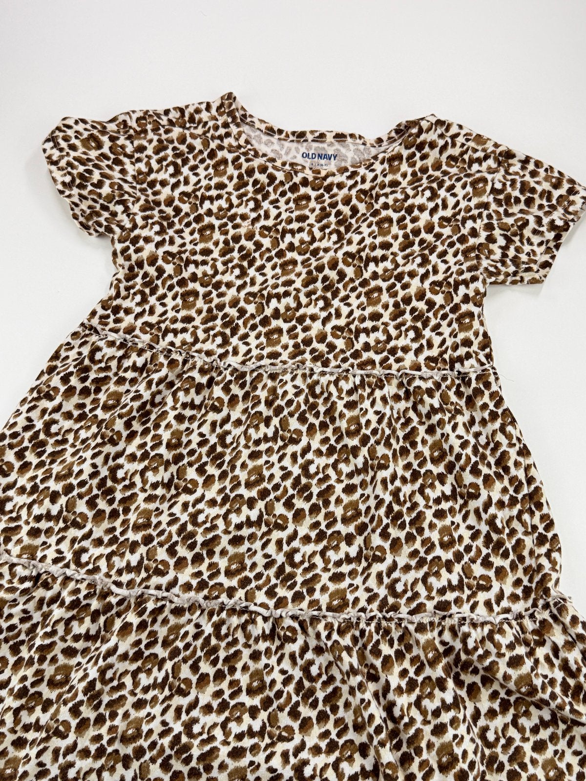 Old Navy Leopard Print Tiered Dress Size 6-7