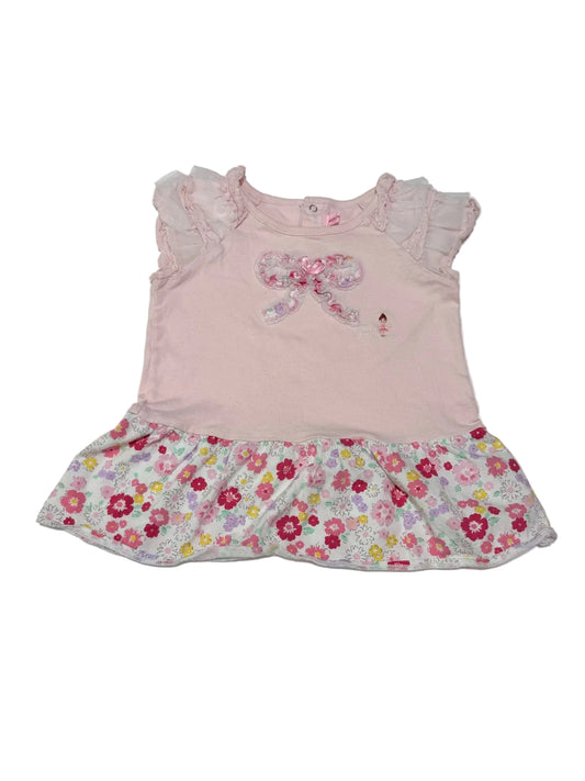 Miki House Pink Floral Dress Size 100