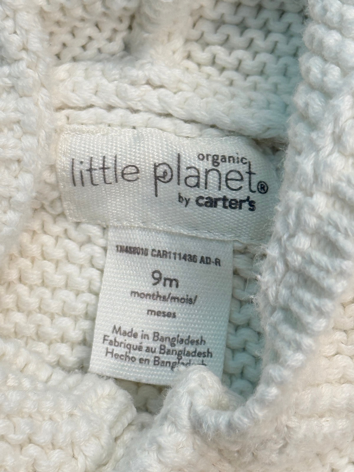 Little Planet by Carter's Hooded Cardigan 9M