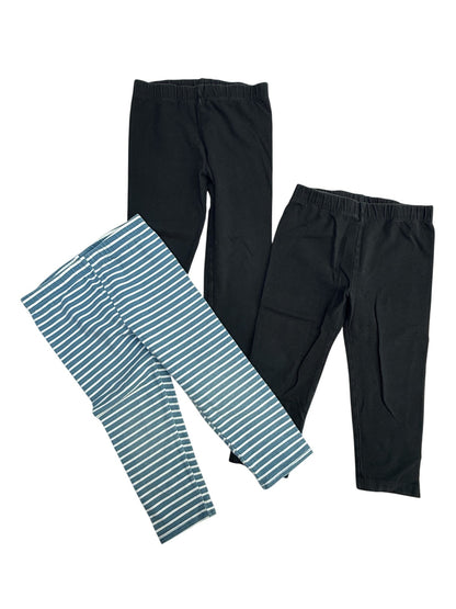 George Black Striped Leggings Bundle 2T