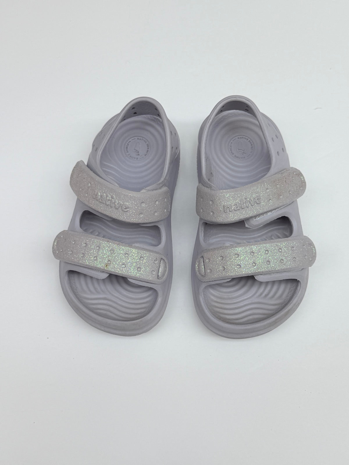 Native Shoes Glitter Strap Sandals Size C7