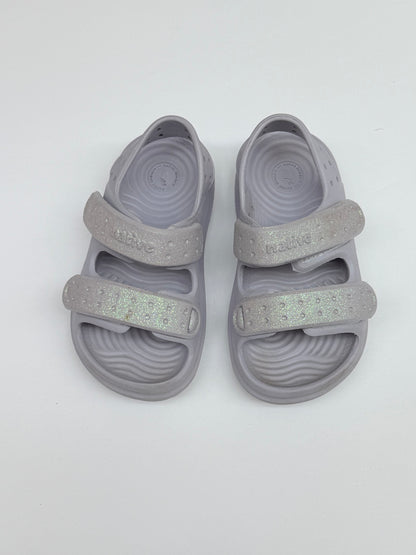 Native Shoes Glitter Strap Sandals Size C7