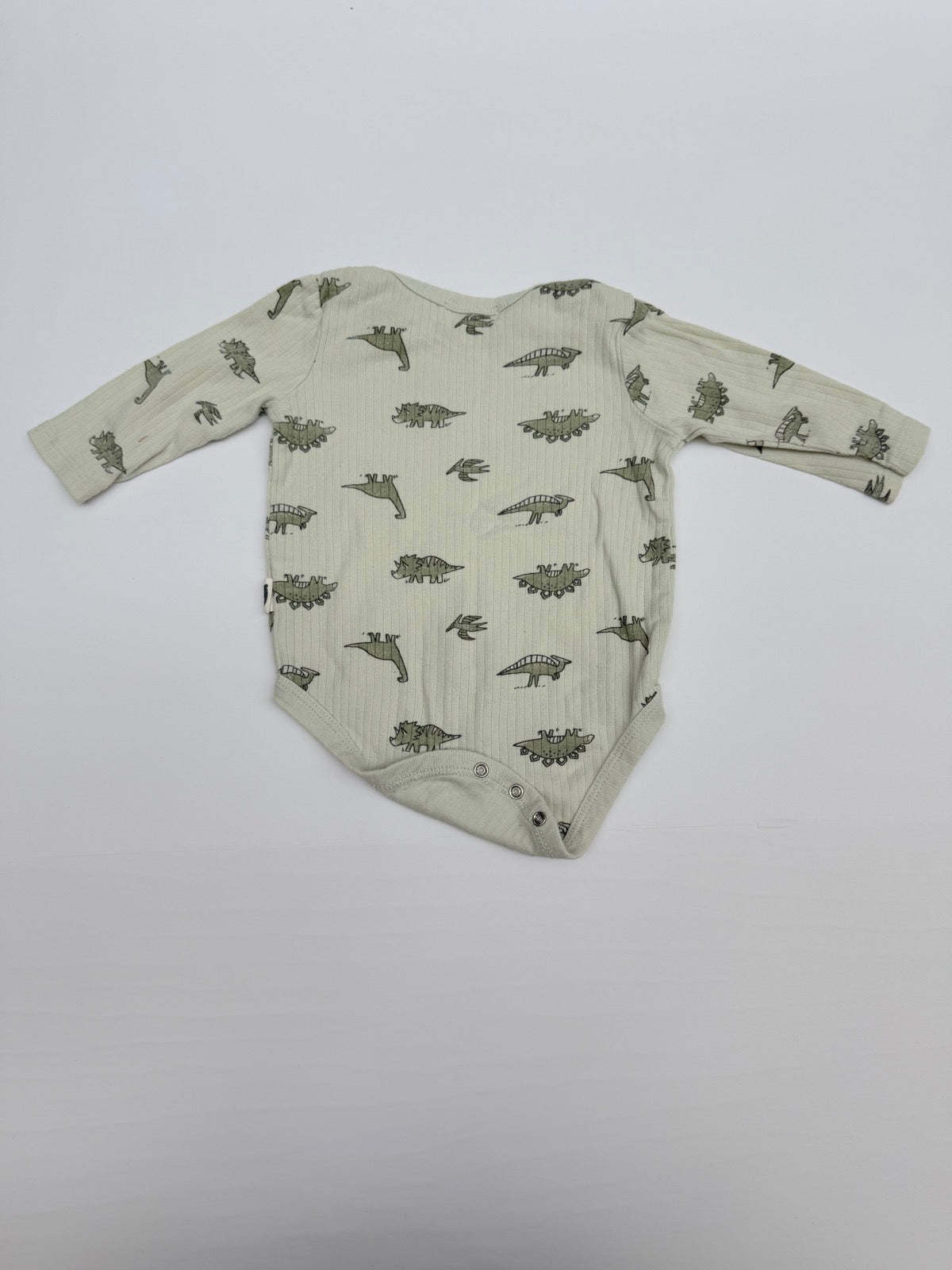 Rabbit + Bear Dinosaur Print Bodysuit 6-9M