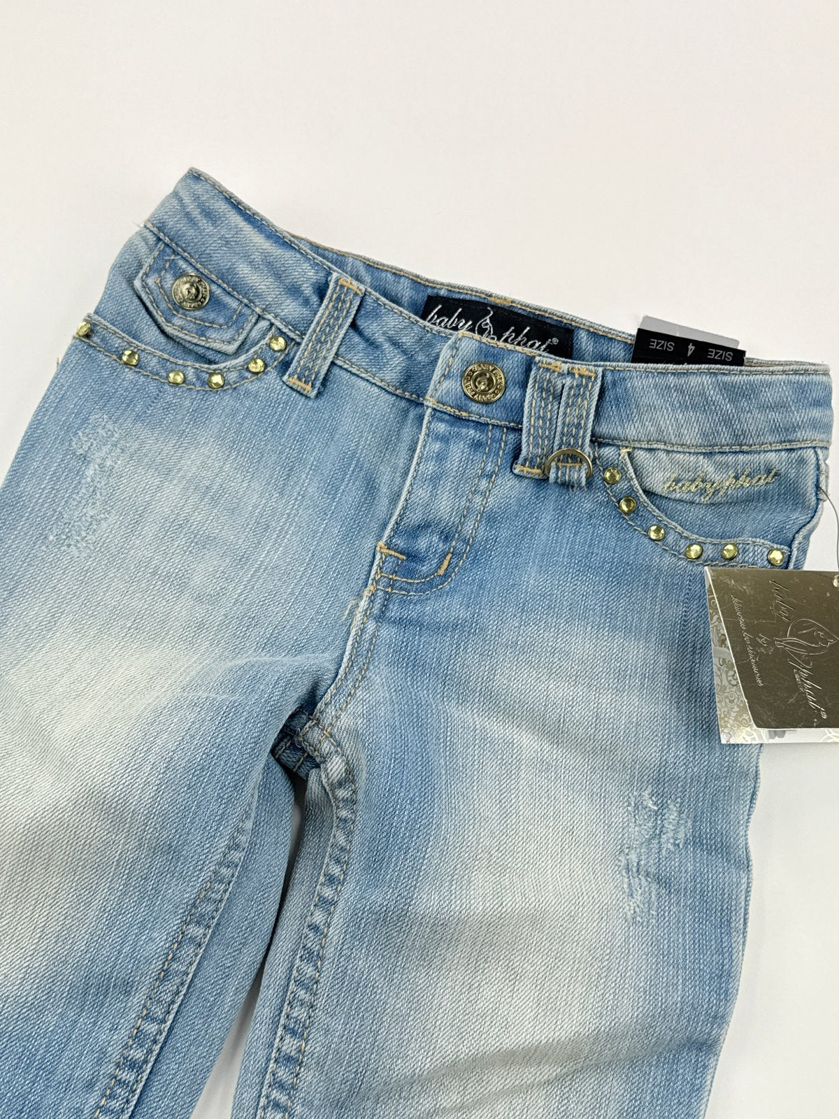 NWT - Baby Phat Girlz Light Wash Capri Jeans Size 4
