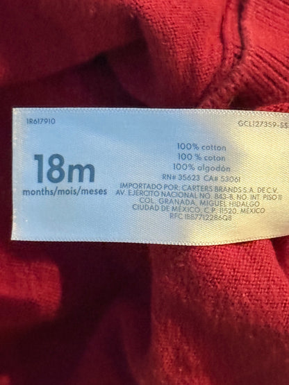 Carter's Red Cardigan Sweater 18M