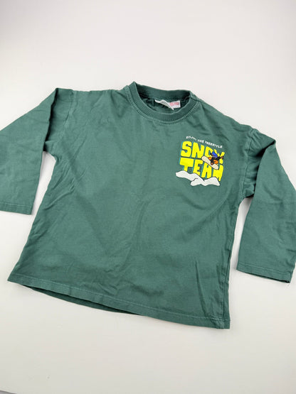 Zara Snow Team Snowboard Long Sleeve T-Shirt Size 6Y