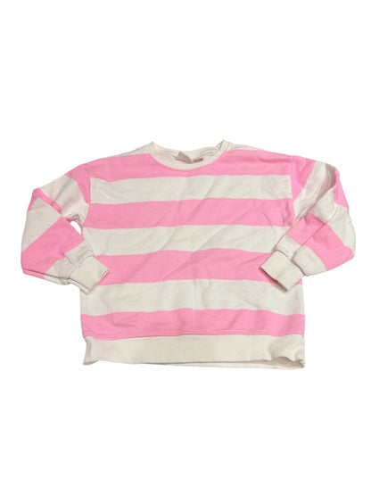 Zara Pink White Stripe Sweatshirt 4-5Y