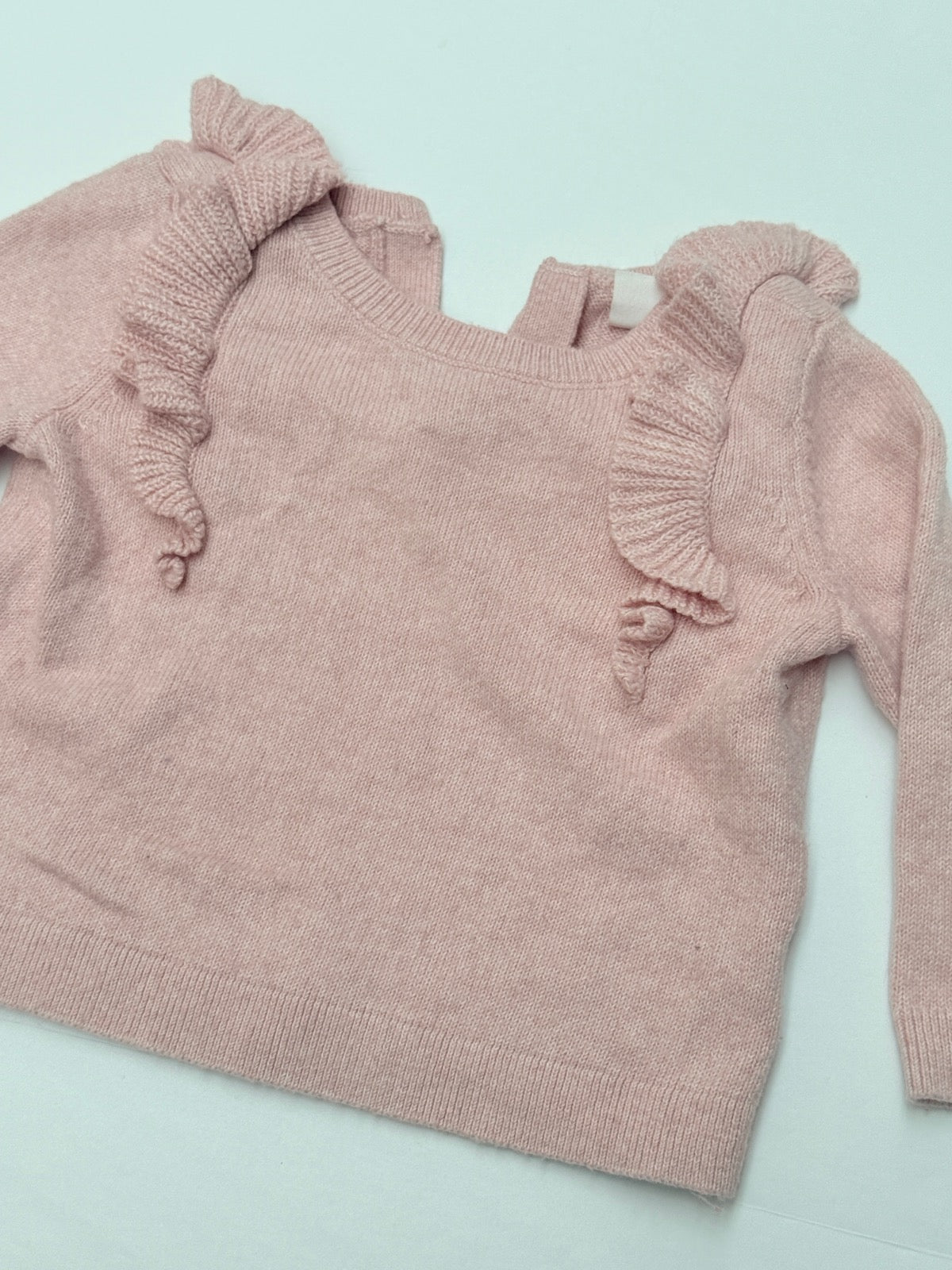 Baby Gap Pink Ruffle Sweater 9-12M