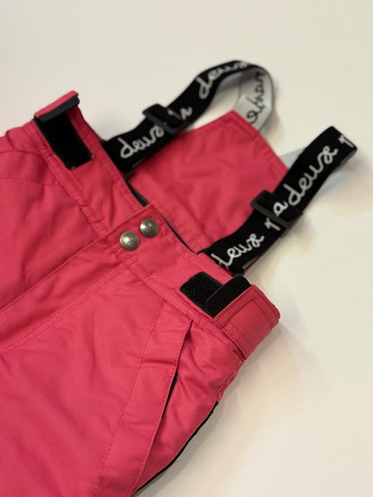 Deux par Deux Pink Snow Bib Pants 3Y