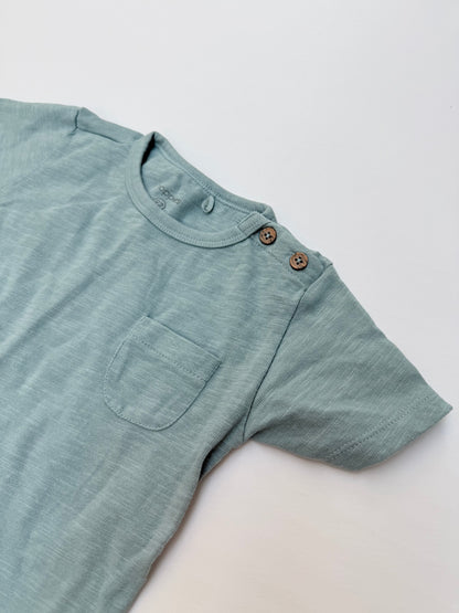 Noppies Sage Green Pocket T-Shirt 2T