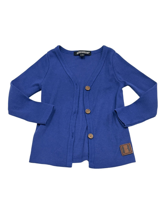 Beau Hudson Blue Ribbed Cardigan 6-9M