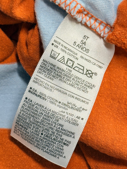 Old Navy Orange Blue Stripe T-Shirt 5T