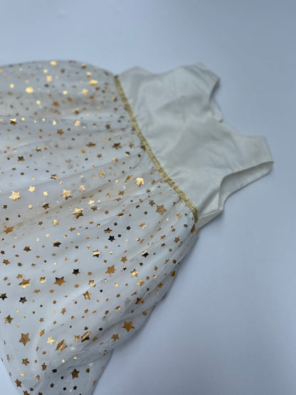 Mia & Mimi Gold Star Tulle Dress 6-9M
