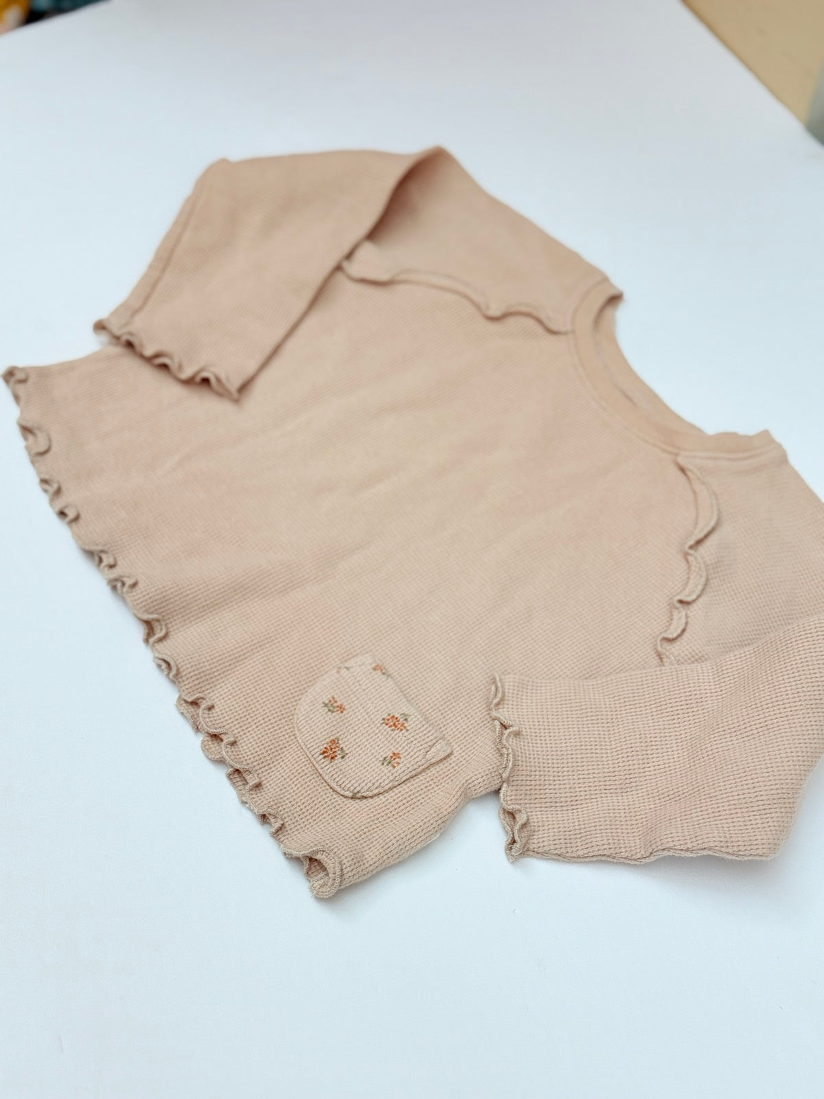 Easy-Peasy Waffle Knit Top 2T