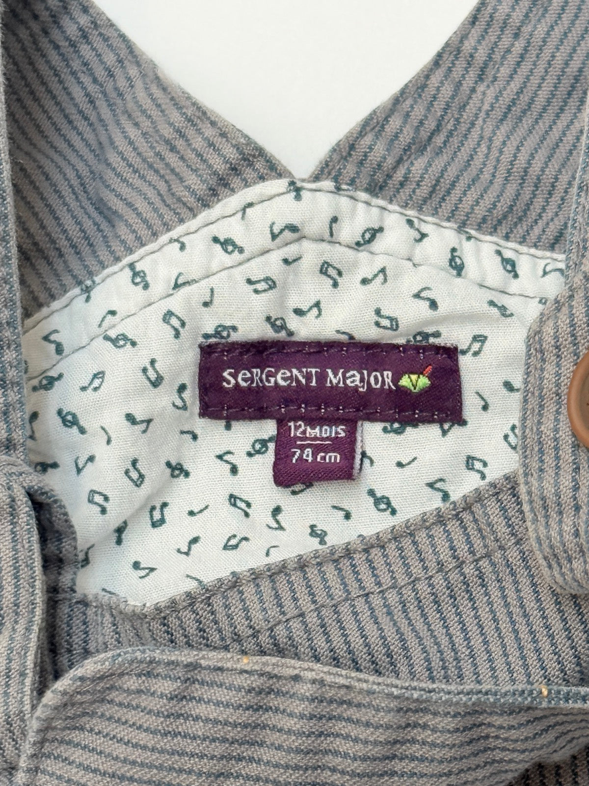 Sergent Major Striped Overalls 9-12M