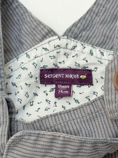 Sergent Major Striped Overalls 9-12M