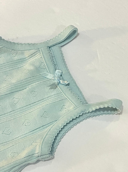 Old Navy Light Blue Pointelle Bodysuit 6-12M