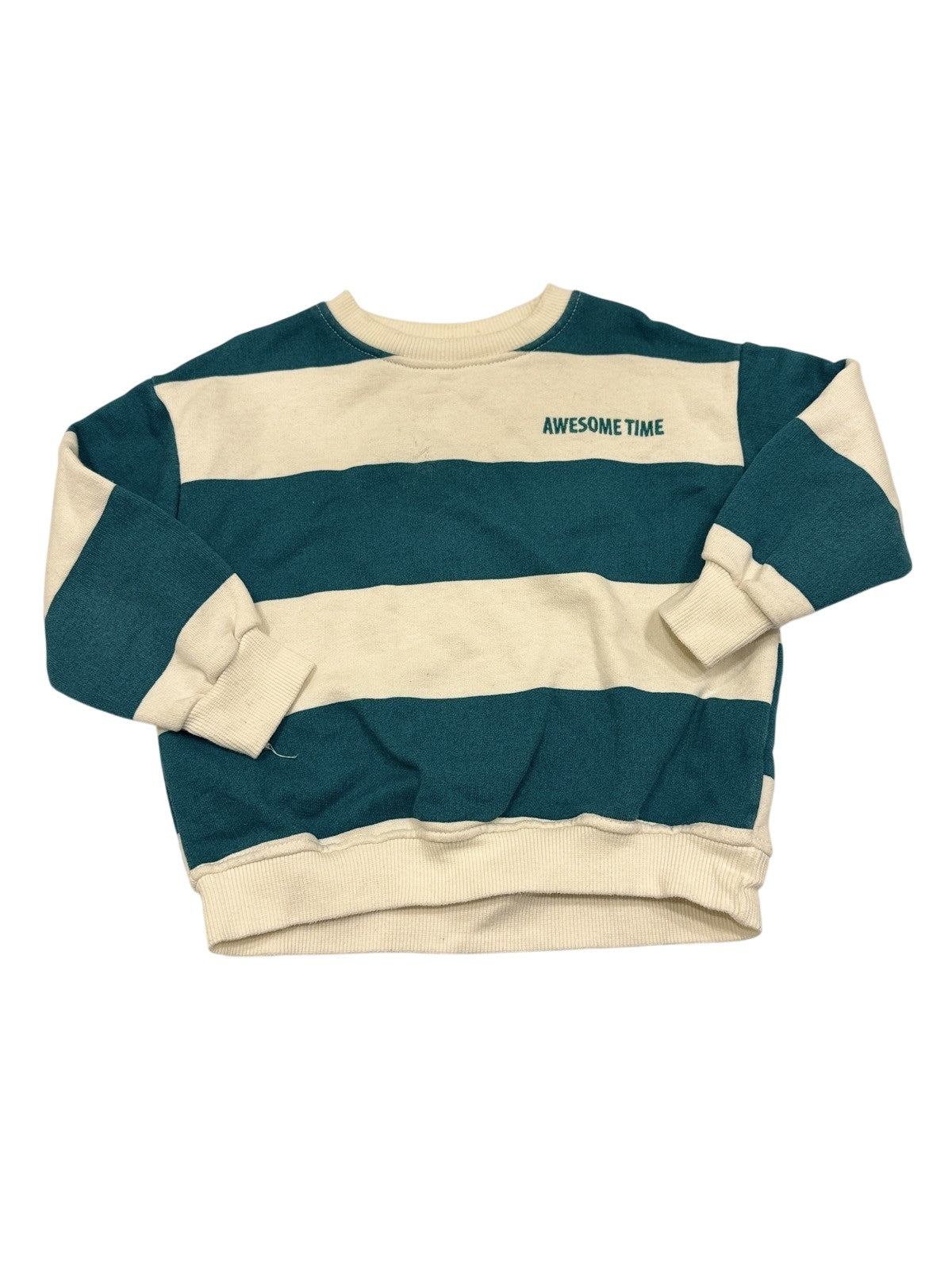 Zara Awesome Time Striped Sweatshirt 3T