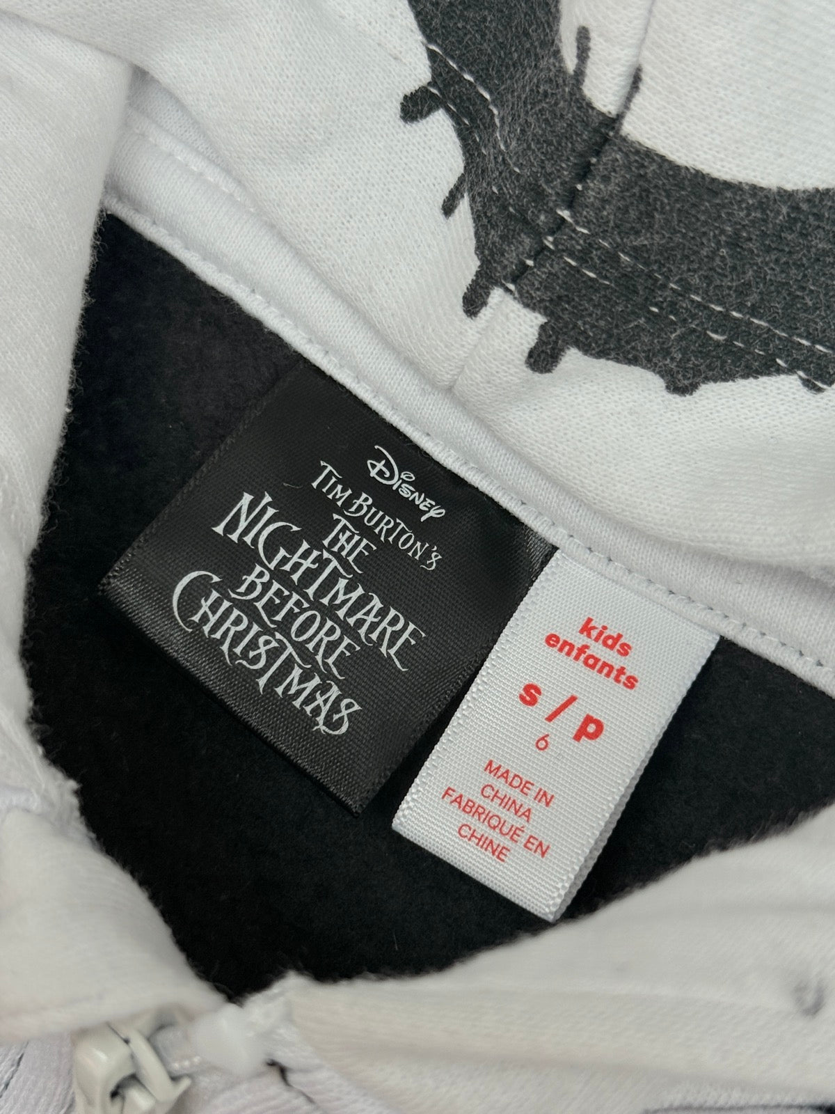 Disney Nightmare Before Christmas Jack Skellington Hoodie Kids S
