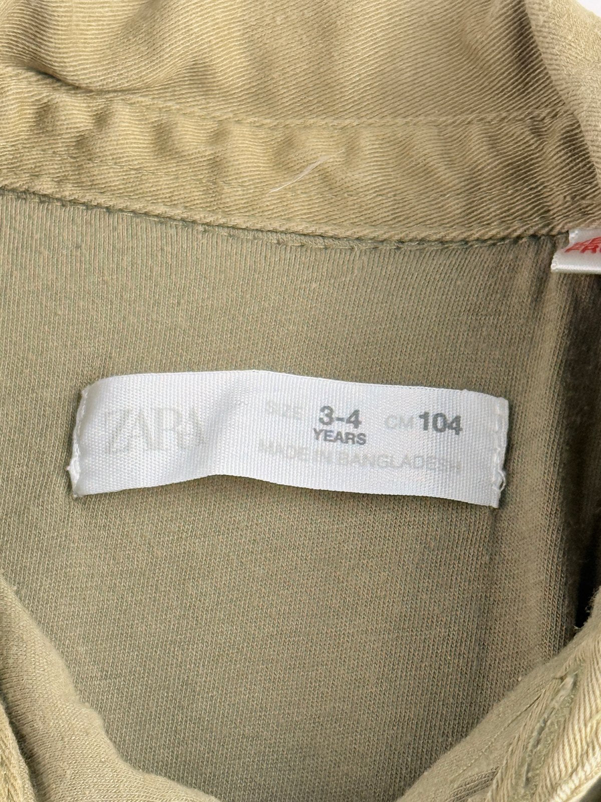 Zara Green Quilted Jacket Size 3-4Y