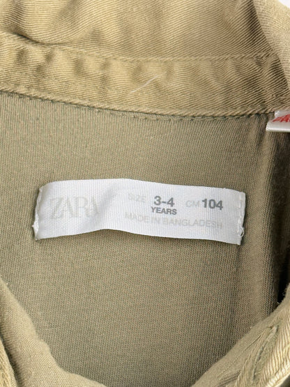 Zara Green Quilted Jacket Size 3-4Y