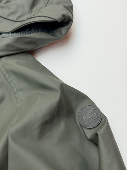 Zara Green Sherpa-Lined Rain Jacket Size 9-10