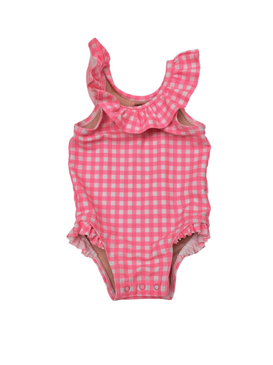 Old Navy Pink Gingham Ruffle One-Piece 3-6M