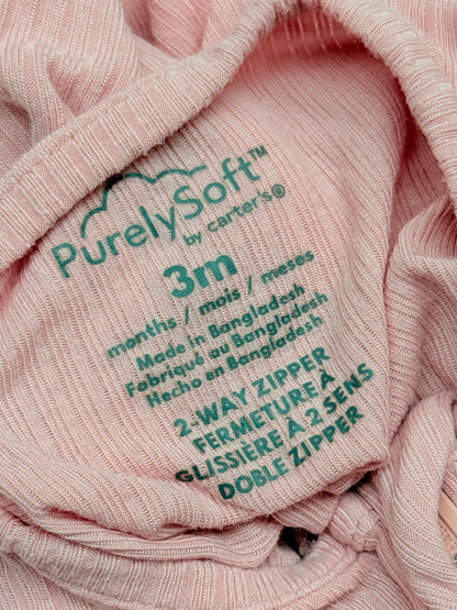 Carter's PurelySoft Pink Footed Sleeper 3m
