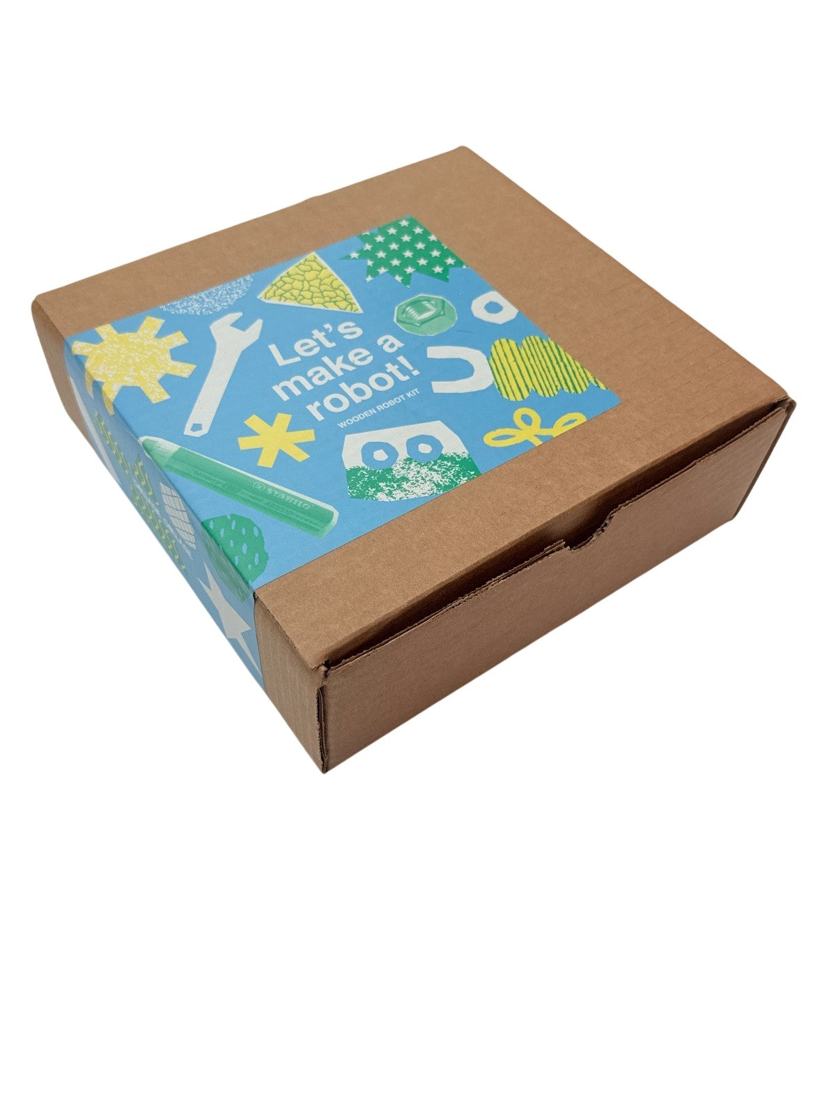 New Sealed - Collage Collage Let's Make a Robot Wooden Kit