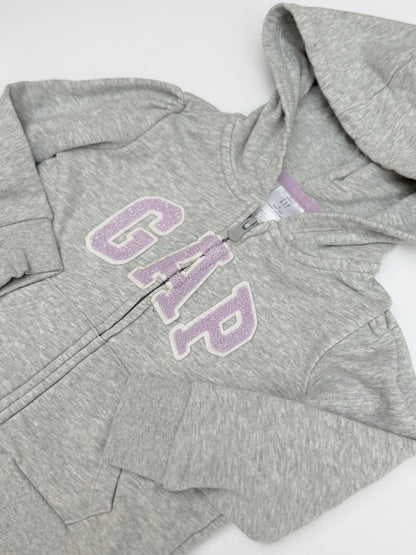 Baby Gap Gray Purple Logo Hoodie 3T