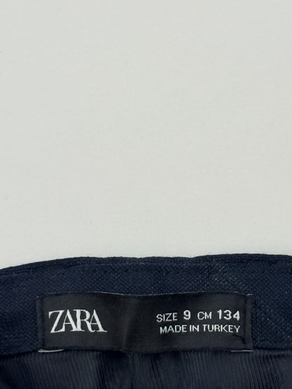 Zara Navy Windowpane Suit Set Size 8