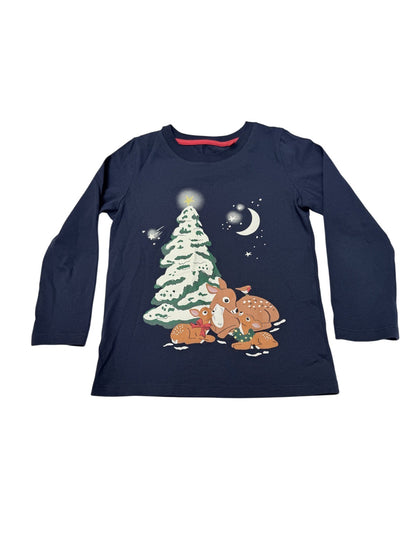 Mini Boden Deer Christmas T-Shirt 5-6Y