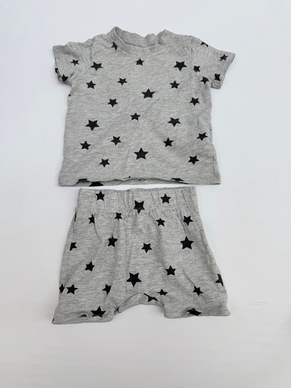H&M Star Print T-Shirt Shorts Set 3M