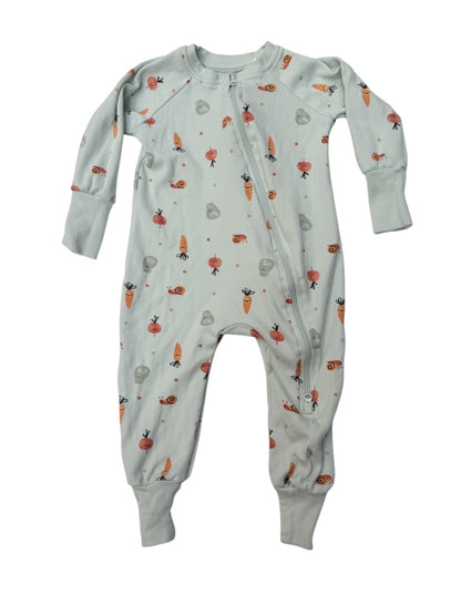 Badaboom Organic Cotton Vegetable Print Sleeper 6M