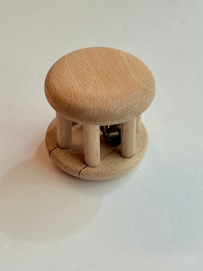 Wooden Bell Rattle Baby Toy