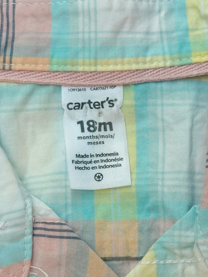 Carter's Pastel Plaid Button-Up Shirt 18M