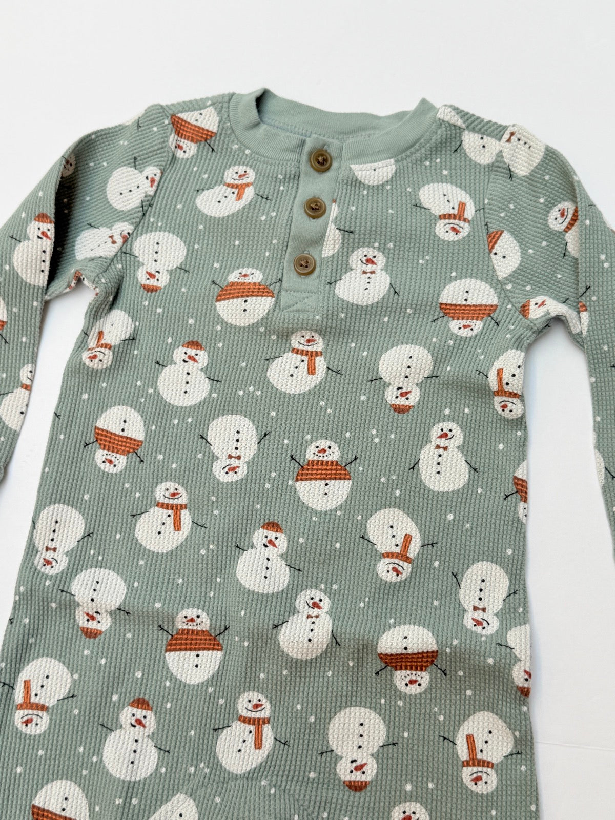 Old Navy Snowman Waffle Knit Romper 12-18M